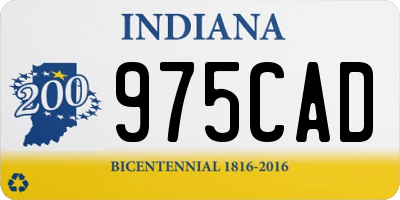 IN license plate 975CAD