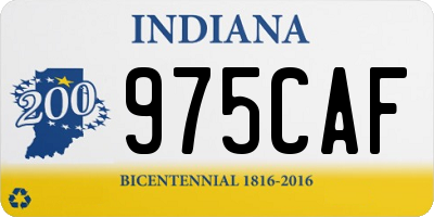 IN license plate 975CAF