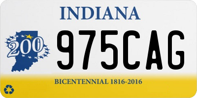 IN license plate 975CAG