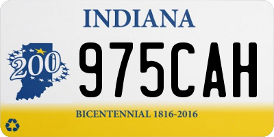 IN license plate 975CAH