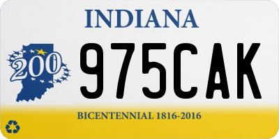IN license plate 975CAK