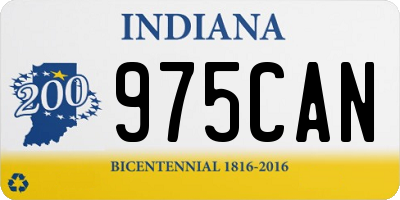 IN license plate 975CAN