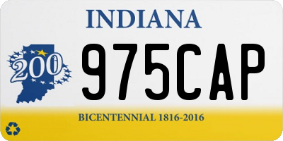 IN license plate 975CAP