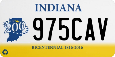 IN license plate 975CAV