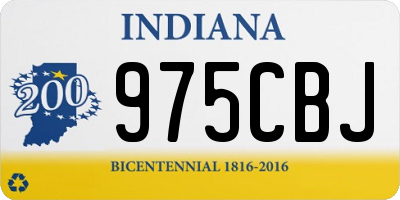 IN license plate 975CBJ