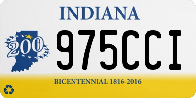 IN license plate 975CCI