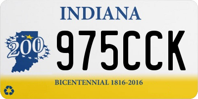IN license plate 975CCK