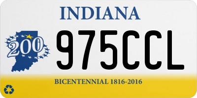 IN license plate 975CCL