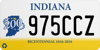 IN license plate 975CCZ