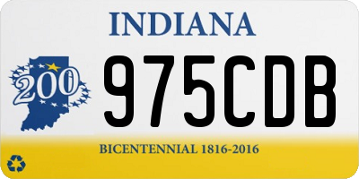 IN license plate 975CDB