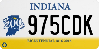 IN license plate 975CDK