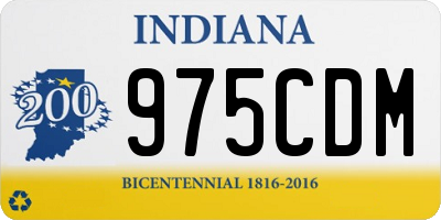 IN license plate 975CDM