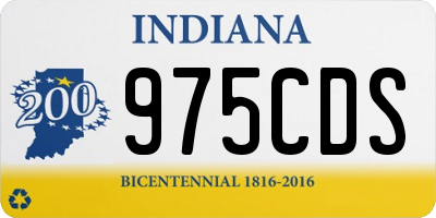 IN license plate 975CDS