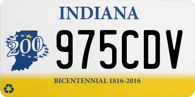 IN license plate 975CDV