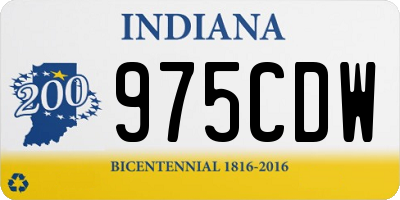 IN license plate 975CDW