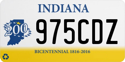 IN license plate 975CDZ