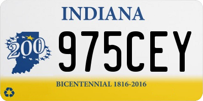 IN license plate 975CEY