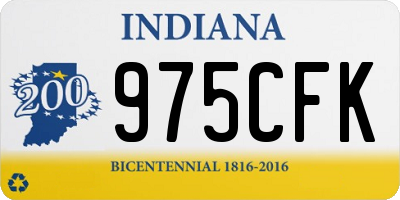 IN license plate 975CFK