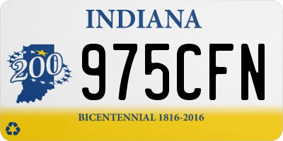 IN license plate 975CFN