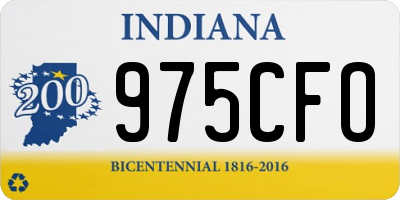 IN license plate 975CFO