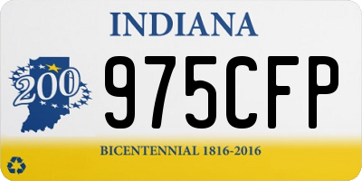 IN license plate 975CFP