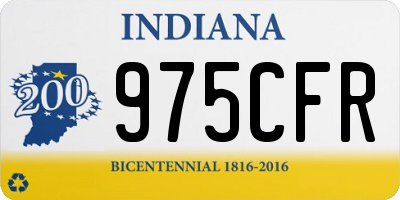 IN license plate 975CFR