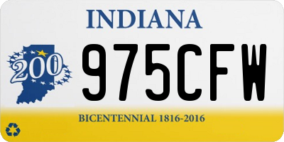 IN license plate 975CFW