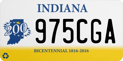 IN license plate 975CGA