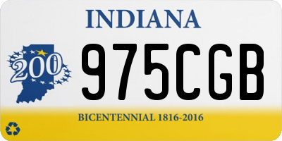 IN license plate 975CGB