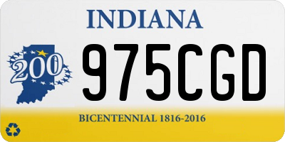 IN license plate 975CGD
