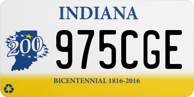 IN license plate 975CGE