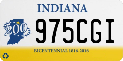 IN license plate 975CGI