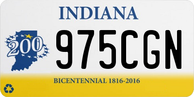 IN license plate 975CGN