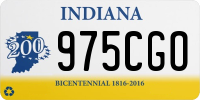 IN license plate 975CGO