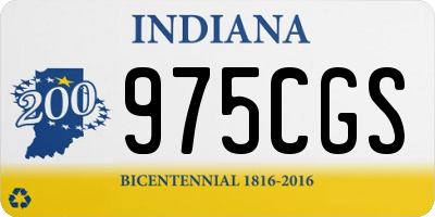 IN license plate 975CGS