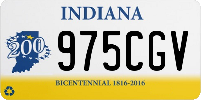 IN license plate 975CGV