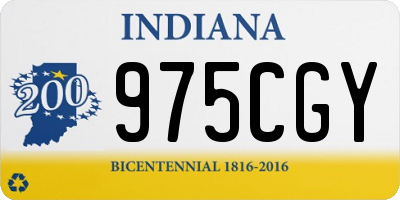 IN license plate 975CGY
