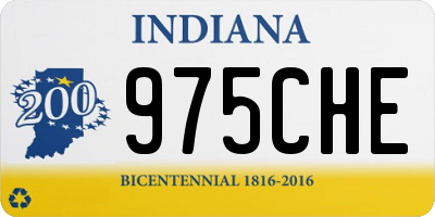 IN license plate 975CHE