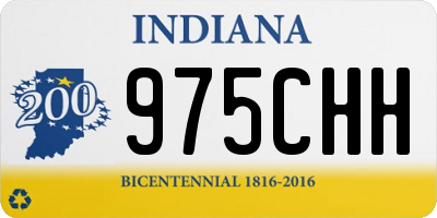 IN license plate 975CHH