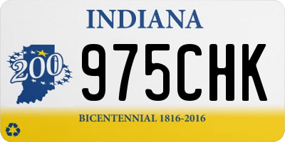 IN license plate 975CHK
