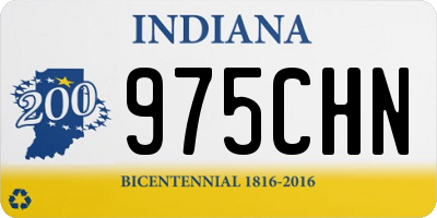IN license plate 975CHN