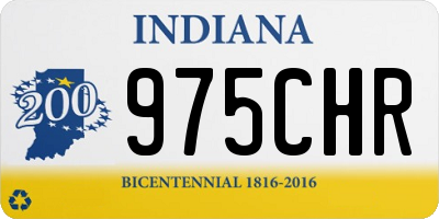 IN license plate 975CHR