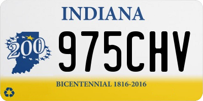 IN license plate 975CHV