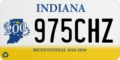 IN license plate 975CHZ