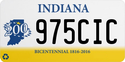 IN license plate 975CIC