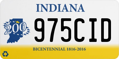 IN license plate 975CID