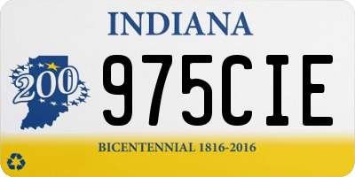 IN license plate 975CIE