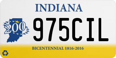 IN license plate 975CIL