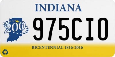 IN license plate 975CIO
