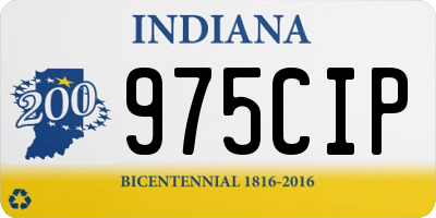IN license plate 975CIP